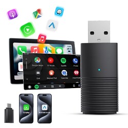 2 in 1 Apple Carplay und Android Auto Wireless Adapter Plug-Play Online-Update