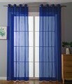 2er Set Ösenvorhänge Transparent »Uni« Gardine Bleiband HxB 225x140 cm Royalblau