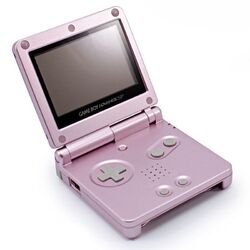 Nintendo GameBoy Advance - Konsole GBA SP #rosa - pink + Stromkabel