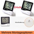 4x Digital Hygrometer Mini Thermometer Luftfeuchtigkeit Temperaturmesser Wecker