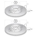 2x TOPRAN BREMSSCHEIBEN 260mm BELÜFTET VORNE passend für OPEL COMBO CORSA MERIVA