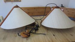 1 x Domus Seilzugleuchte Lampe Danish Design Holz - Vintage (2 vorhanden)