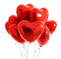 10 Herz Folienballons rot 45cm Helium Ballons Liebe Hochzeit Deko Ballon