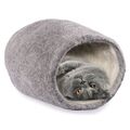 aumondo nachhaltig Katzenhöhle Tunnelform Wollfilz antibakteriell handgefertigt