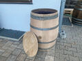 Regentonne Wasserfaß 235L Holzfaß Weinfaß Eichenfaß Regenfaß m.einfachem Deckel 