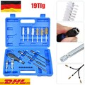 19 TEILE INJEKTOR SCHACHT REINIGUNGS SET EINSPRITZDÜSEN DICHTSITZ WERKZEUG DHL