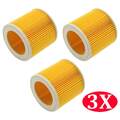 3x Patronen-Filter für Kärcher WD 2, WD 3, WD 3 P Extension Kit, WD 3 Premium