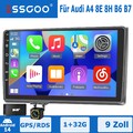 Kamera DAB+ Für Audi A4 S4 RS4 8E 8H B6 B7 Autoradio Carplay Android 14 Navi RDS
