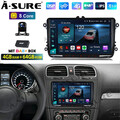DAB+ 4+64G CarPlay Android 13 Autoradio Kam Für VW GOLF 5 6 Plus Polo Caddy Bora
