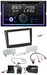 JVC Lenkrad USB 2DIN DAB Bluetooth CD Autoradio für Fiat Doblo Mini-ISO ab 2015