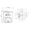 Federbalg, Luftfederung FEBI BILSTEIN 38419 für MAN, Hinterachse links