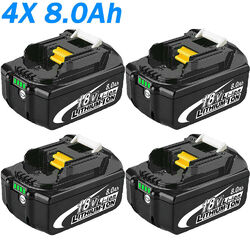 2 - 18V/8,0Ah für Makita Akku BL1860B- 2er Set - 197422-4 BL1850 BL1830