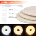 220V 230V Neon COB LED Streifen Leiste Band Stripe Lichterkette Lichtschlauch