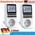2 Stück Digitale Zeitschaltuhr Steckdosen Timer Wochenzeitschaltuhr 24Std 10LOVE