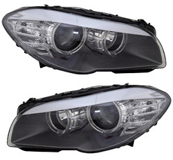 Scheinwerfer Set für 5er BMW F10 F11 2009-2013 H7 Halogen Angel Eyes LWR