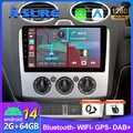 DAB+ 64GB Android 14 Autoradio Für Ford Focus Transit MK7 S-Max GPS Navi CarPlay