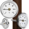 Clip-auf Rohr Thermometer Heißwasserthermometer Bimetall Temperaturanzeige un...