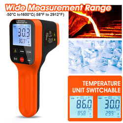 BTMETER Infrared Thermometer Pyrometer Distance 30:1-50~1600°C IR Laser