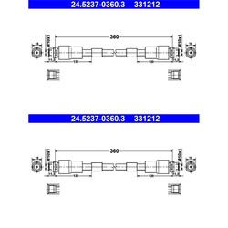 2X ATE BREMSSCHLÄUCHE VORNE PASSEND FÜR AUDI A8 VW PASSAT LINKS+RECHTS |