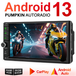 Pumpkin 7"Android 13 Autoradio 2 DIN GPS Navi DAB 4GB 64GB Carplay RDS Bluetooth