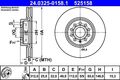 2x ATE 24.0325-0158.1 Bremsscheibe für AUDI SEAT SKODA VW