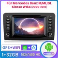 7" Android 14 Autoradio Für Mercedes ML/GL Klasse W164 X164 CarPlay Navi DAB RDS