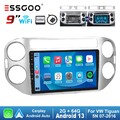 9" Carplay Autoradio Android 13 2+64G GPS NAV RDS IPS Für VW Tiguan 5N 2007-2016