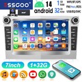 DAB+ AHD Autoradio GPS Für Opel Astra H Corsa C D Vectra Meriva A  7"Android 14