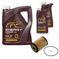 FEBI BILSTEIN Ölfilter 7L MANNOL Energy Combi LL 5W-30 für Mercedes-Benz GLE