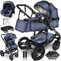 RETOURE 3 in 1 Kombi-Kinderwagen Buggy Reisebuggy inkl. Auto- Babyschale Faltbar