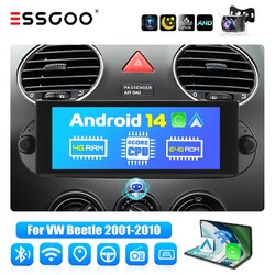 Für VW NEW Beetle 2001-2010 Carplay Android 14 4+64G Autoradio GPS FM RDS BT Cam