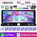 Android 14 6.9" 4+64GB Carplay Autoradio 1 DIN GPS NAVI RDS USB BT KAM+ MIK DAB+