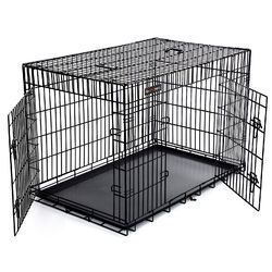 HundeKäfig Hundebox Hundetransportkäfig 2 Türen Transportbox klappbar PPD48H