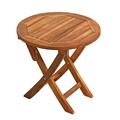 Klapptisch Balkontisch Beistelltisch 48 cm Rund Akazienholz Tisch Gartentisch