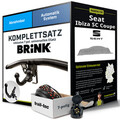 Für SEAT Ibiza SC Coupe IV 6J1, 6P5 Anhängerkupplung abn +eSatz 7pol uni 15- AHK