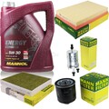5L MANNOL 5W-30 Combi LL+MANN-FILTER Filterpaket für Skoda Fabia 6Y2 1.4 16V