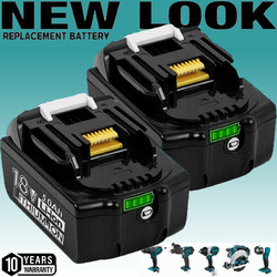 2x 5000mAh Akku Für Makita 18V 5.0Ah BL1860B BL1850B BL1840 BL1830B 18V Akku LED