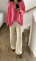Pullover Pink Oversized 40 42 44 46 Neu V Ausschnitt Strick