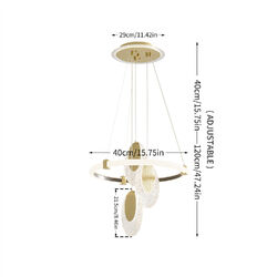 LED Kronleuchter Deckenlampe Hängelampe Ring Pendelleuchte Einstellbar Modern DE