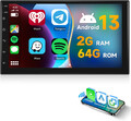 7" 2+64GB Android 13 Autoradio mit Carplay GPS Navi Wifi USB BT FM MP5 2Din