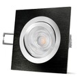 QF-2 LED-Einbaustrahler Spot Alu schwarz 3W  warmweiß GU10 230V