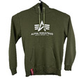 Alpha Industries Hoodie Herren Small Army Green Khaki Sweatshirt Pullover Pulli