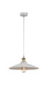 Industrie Deckenanhänger Metall Lichtarmatur Retro Distressed in weiß Globo