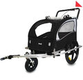 DMS® Fahrradanhänger 2in1 Kinderanhänger Fahrrad Anhänger Jogger Radanhänger FH-