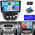 1+32G Autoradio Android 13 GPS DAB+ Für Peugeot 107 Toyota Aygo Citroen C1 05-14