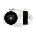 GATES Umlenk Führungsrolle Keilrippenriemen für Jeep Wrangler II 4.0 2.5 T38042