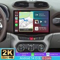13.1" 2K 4G+64G Android 14 CarPlay Autoradio GPS RDS Für Jeep Renegade 2015-2020