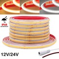 COB LED Streifen 12V 24V IP68 Wasserdicht Band Stripe Lichterkette Selbstklebend