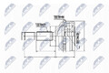 1x NPZ-RE-043 NTY Gelenksatz, Antriebswelle für RENAULT