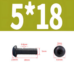 Linsenkopfschrauben M2 M2,5 M3 M4 M5 M6 M8 M10 M12 ISK 10.9 Stahl DIN ISO 7380-1
